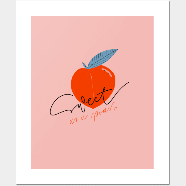 Sweet as a peach Wall Art by Artsy Morning Studio